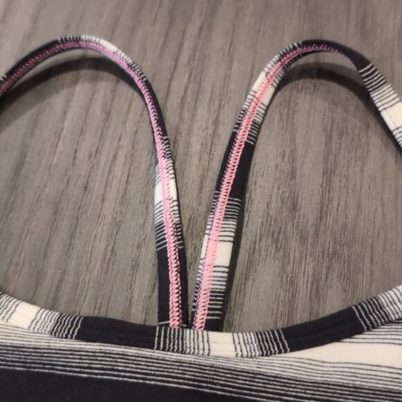 3/$20 IVIVVA By Lululemon Striped Racerback Tank Top Athletic Yoga Gymnastics - Picture 5 of 12
